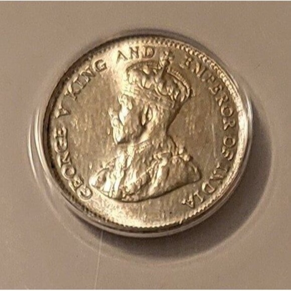 Straits Settlements -Malaysia- George V 1927 Silver 10 Cents AU58 ANACS - Picture 4 of 4